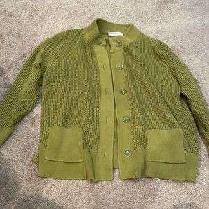 Vintage green cardigan size medium